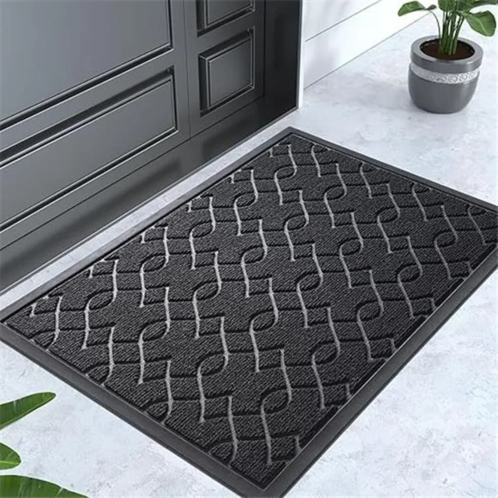 Front Door Mat, All-Season Waterproof Door Mats Outside Entrance, All-Weather